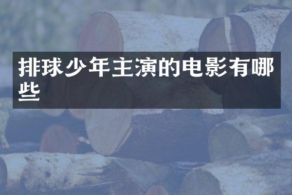 排球少年主演的电影有哪些