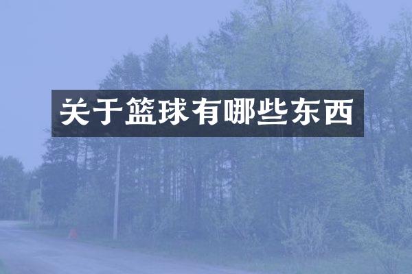 关于篮球有哪些东西