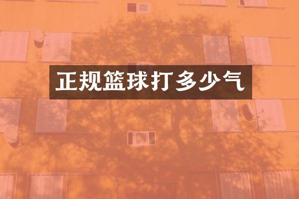 正规篮球打多少气