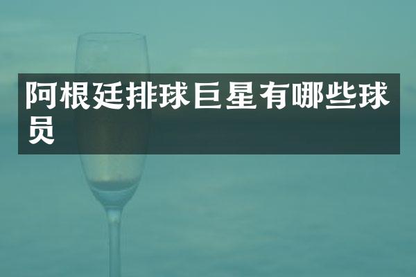 阿根廷排球巨星有哪些球员