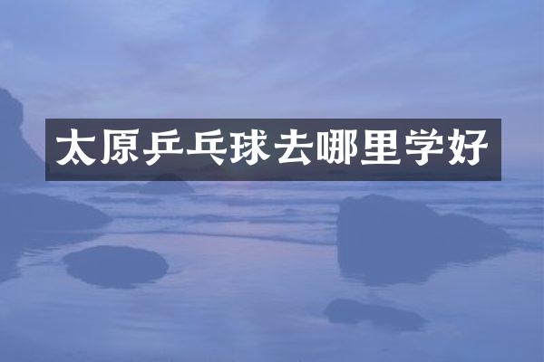 太原乒乓球去哪里学好