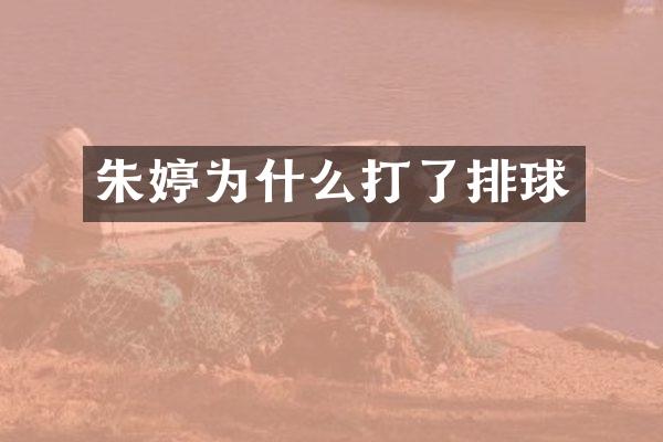 朱婷为什么打了排球