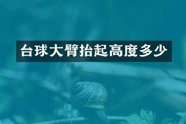 台球大臂抬起高度多少