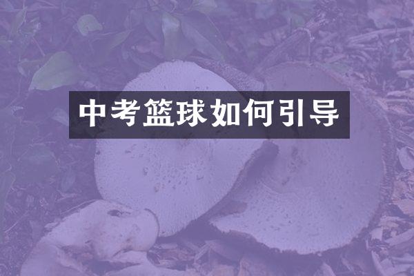 中考篮球如何引导