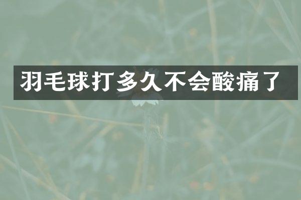 羽毛球打多久不会酸痛了