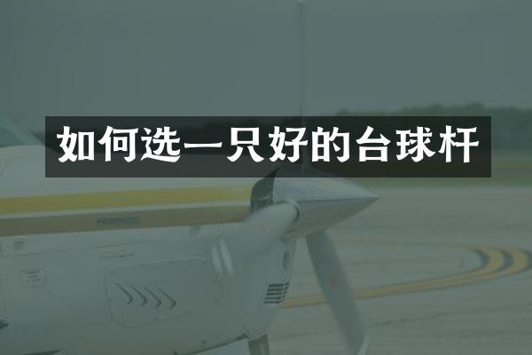 如何选一只好的台球杆