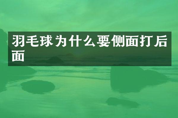 羽毛球为什么要侧面打后面