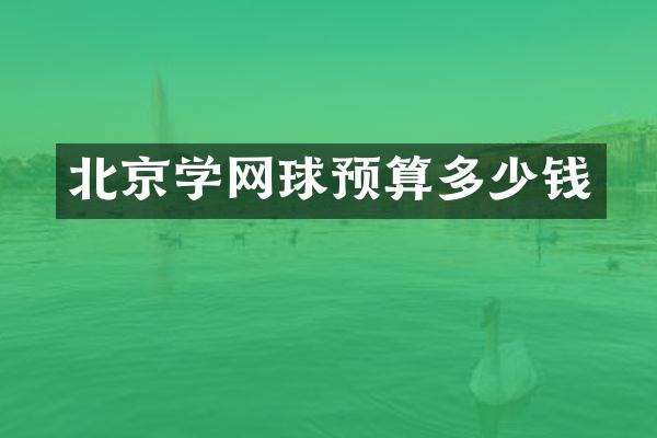 北京学网球预算多少钱