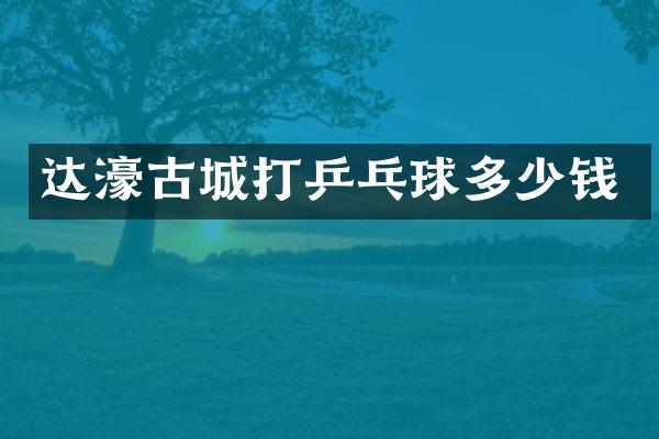 达濠古城打乒乓球多少钱