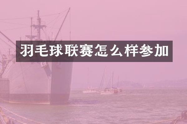 羽毛球联赛怎么样参加