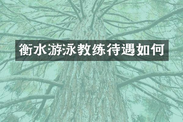 衡水游泳教练待遇如何