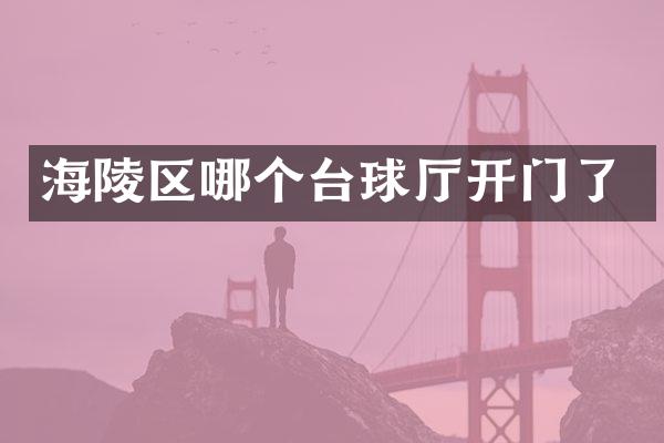 海陵区哪个台球厅开门了
