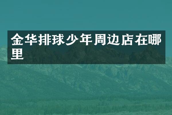 金华排球少年周边店在哪里