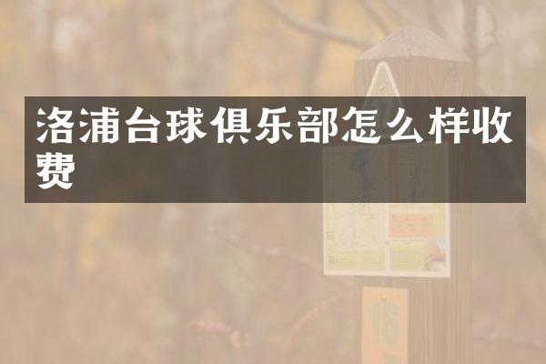 洛浦台球俱乐部怎么样收费