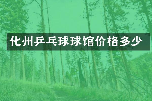 化州乒乓球球馆价格多少