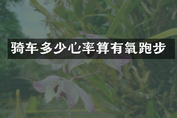 骑车多少心率算有氧跑步