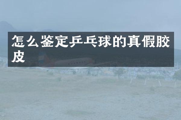 怎么鉴定乒乓球的真假胶皮