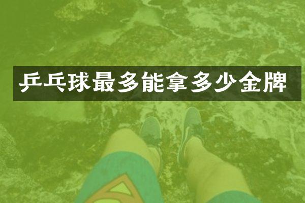 乒乓球最多能拿多少金牌