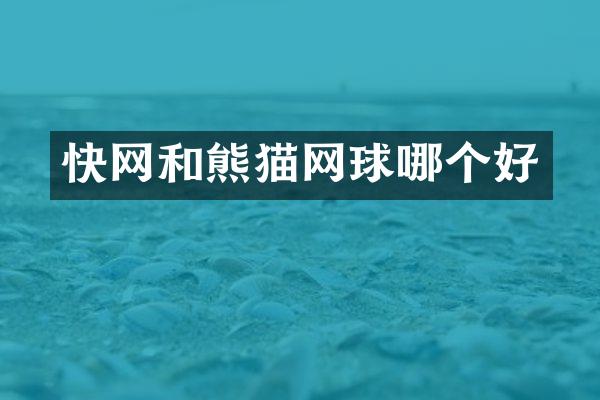 快网和熊猫网球哪个好