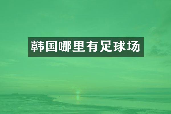 韩国哪里有足球场