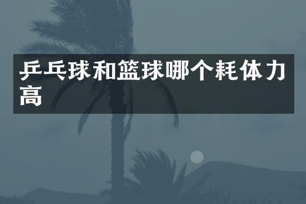 乒乓球和篮球哪个耗体力高