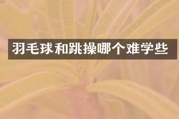 羽毛球和跳操哪个难学些