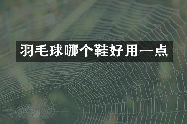 羽毛球哪个鞋好用一点