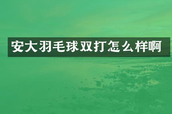 安大羽毛球双打怎么样啊