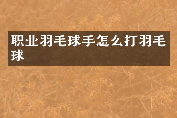 职业羽毛球手怎么打羽毛球