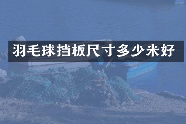 羽毛球挡板尺寸多少米好