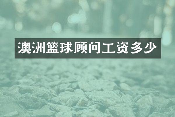 澳洲篮球顾问工资多少