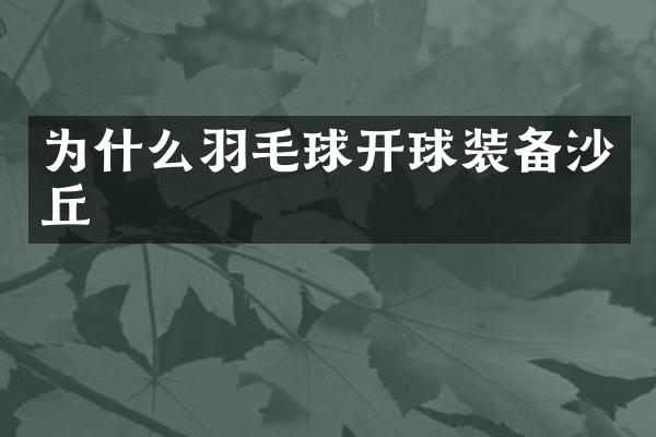 为什么羽毛球开球装备沙丘