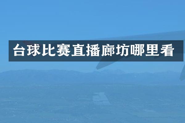 台球比赛直播廊坊哪里看