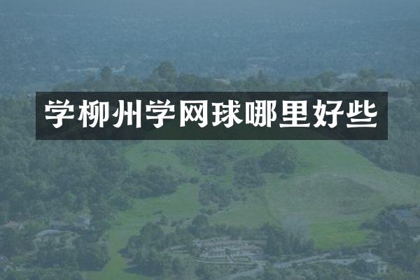 学柳州学网球哪里好些
