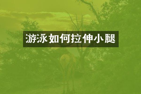 游泳如何拉伸小腿