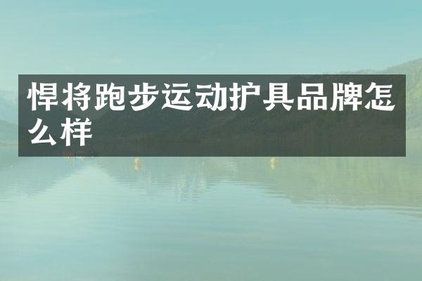 悍将跑步运动护具品牌怎么样