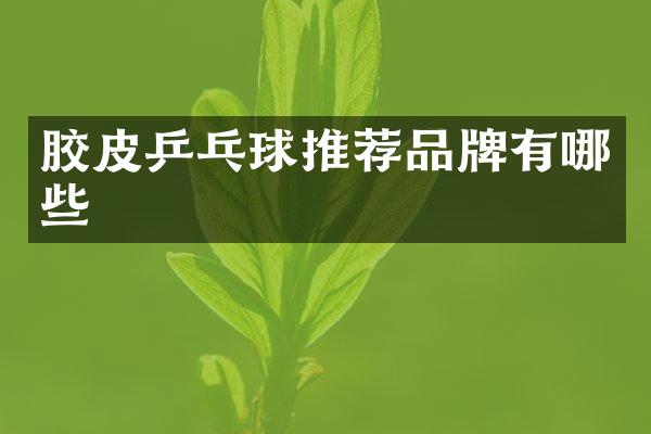 胶皮乒乓球推荐品牌有哪些