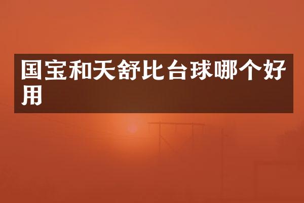 国宝和天舒比台球哪个好用