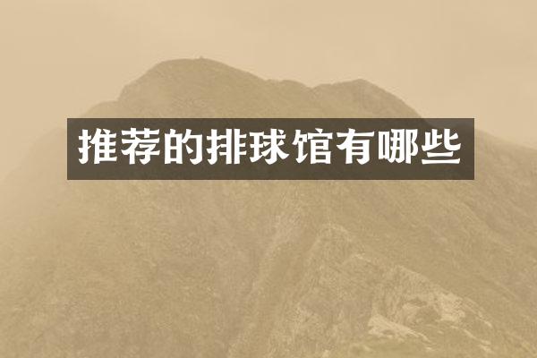 推荐的排球馆有哪些