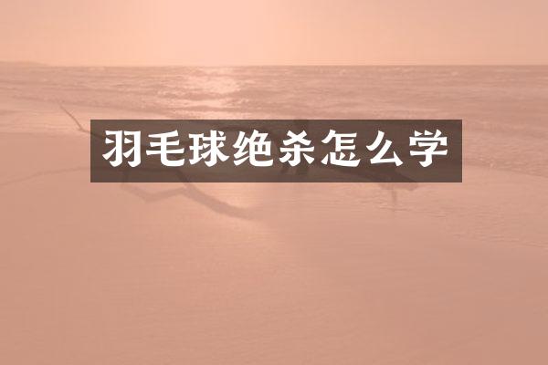 羽毛球绝杀怎么学