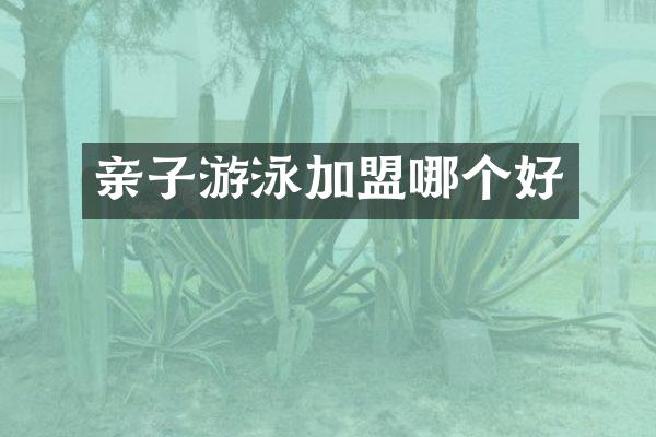 亲子游泳加盟哪个好