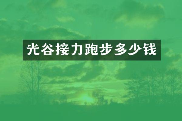 光谷接力跑步多少钱