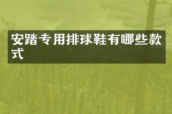 安踏专用排球鞋有哪些款式