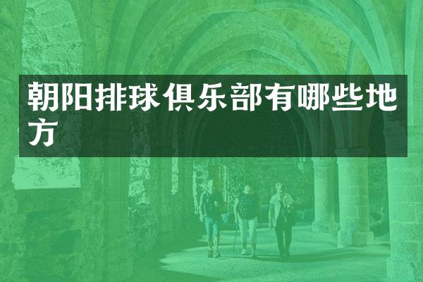 朝阳排球俱乐部有哪些地方