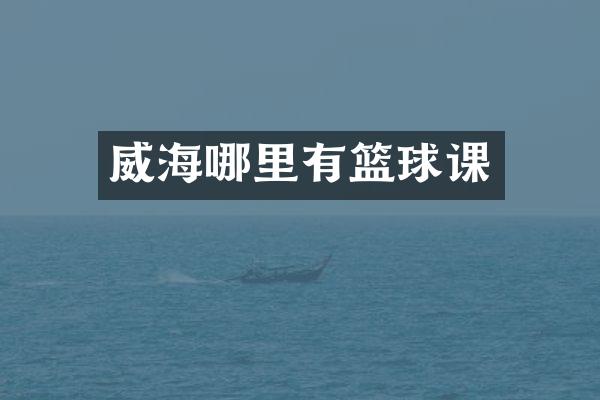 威海哪里有篮球课