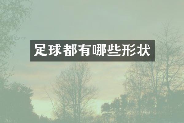 足球都有哪些形状