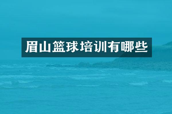 眉山篮球培训有哪些