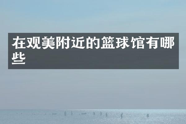 在观美附近的篮球馆有哪些
