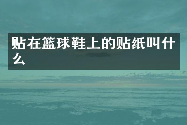 贴在篮球鞋上的贴纸叫什么