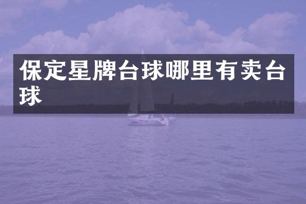保定星牌台球哪里有卖台球